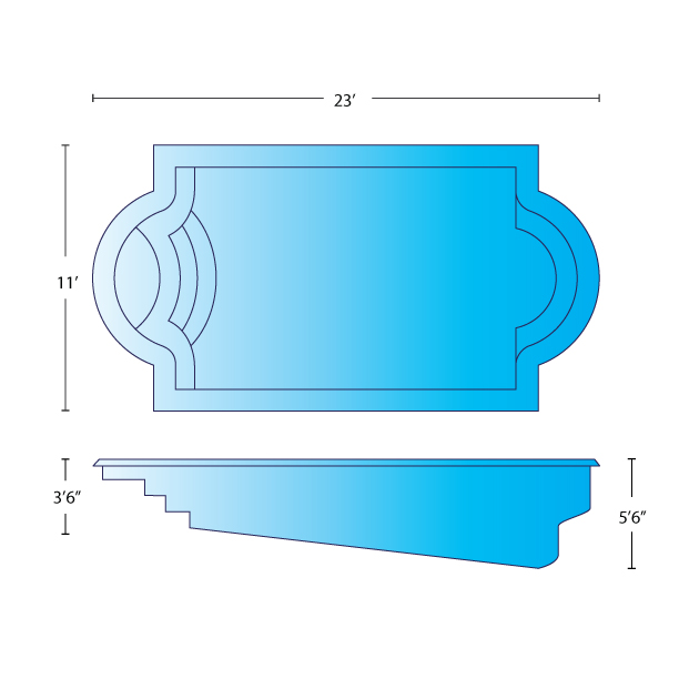 naples pool dimensions 